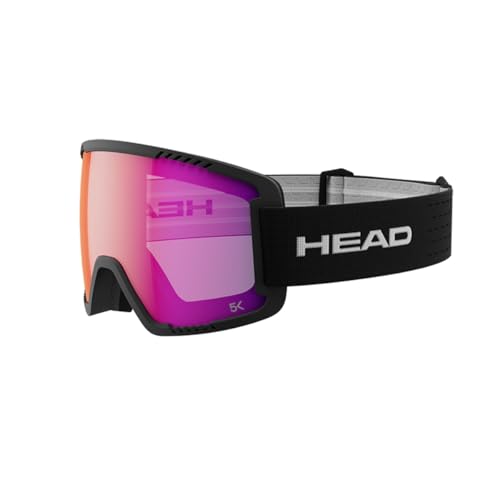 HEAD Unisex Adult Contex Pro 5K Ski and Snowboard Goggles, Red/Black, M