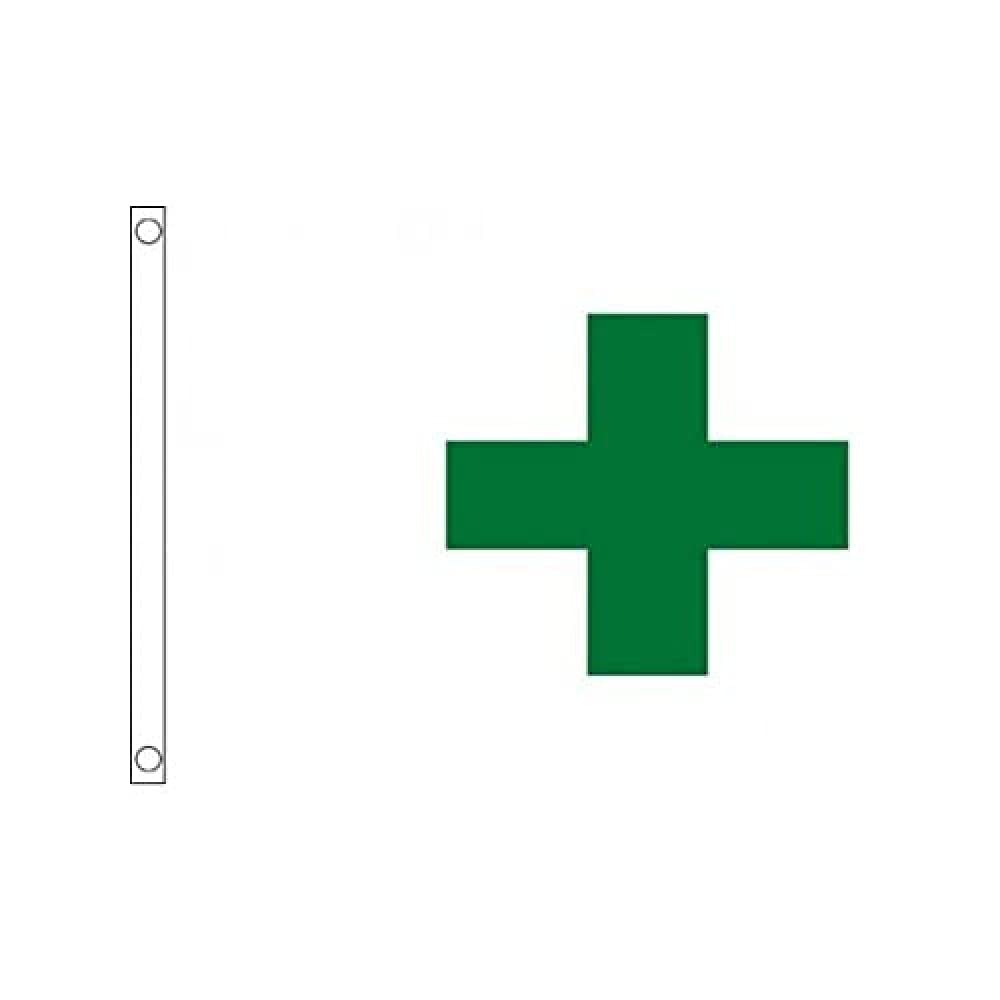 AZ FLAG - Green Cross International Flag - 2x3 Ft - 100D Polyester Environmental Organisation Banner with Two Metal Grommets - Fade Resistant - Vivid Colors - 2' x 3' Feet - 90x60 Cm