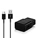 OEM Adaptive Fast Charger for Samsung Galaxy Book 12-inch 15W with certified USB Type-C Data and Charging Cable. (BLACK/3.3FT/1M Cable)