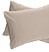 Amazon Brand – Pinzon 400-Thread-Count Hemstitch Egyptian Cotton Pillowcases - Standard, Taupe (Set of 2)