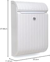 TATAY Mailbox Piccolo Modern Design White Plastic Anti UV 25.2x11.5x37.7 view 5