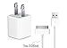 Winky(TM) 10 Ft / 3M USB Cable for Apple iPhone 4 4S 3GS iPad 1 / 2 / 3 Sync Cable Power Cord with Wall Charger (White)