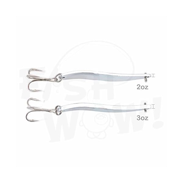 4pcs-3oz-6inch-Fishing-Spoon-with-Treble-Hook-Silver-Tape-Blue-Mackerel-Fish-WOW