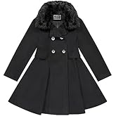 Rothschild Big Girl's Princess Coat w/Removable Faux Fur Black M 10/12