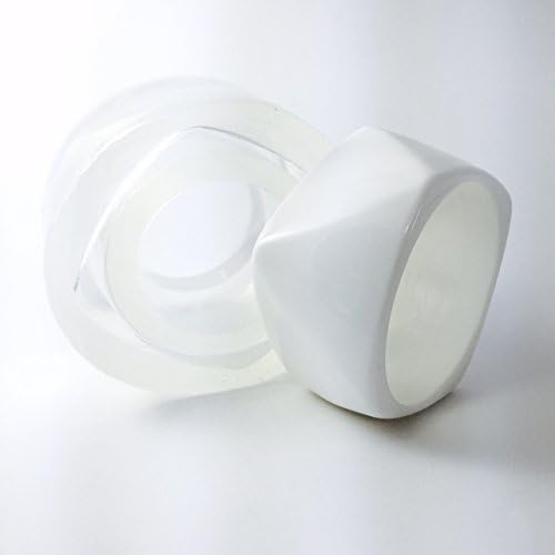 Alamould Molds Clear Silicone Mold for Smooth Angular Bangle Bracelet (MB044)