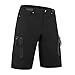 Cycorld Mens Mountain Bike Biking Shorts, Water Repellent MTB Shorts, Loose Fit Cycling Baggy Pants with Zip Pockets (Black, Medium)