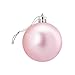 Juvale 48-Pack Mini Christmas Tree Ornaments - Pink Shatterproof Small Christmas Balls Decoration, Assorted 3-Finish Shiny, Matte, Glitter, Hanging Plastic Bauble Holiday Decor, 1.5 Inches