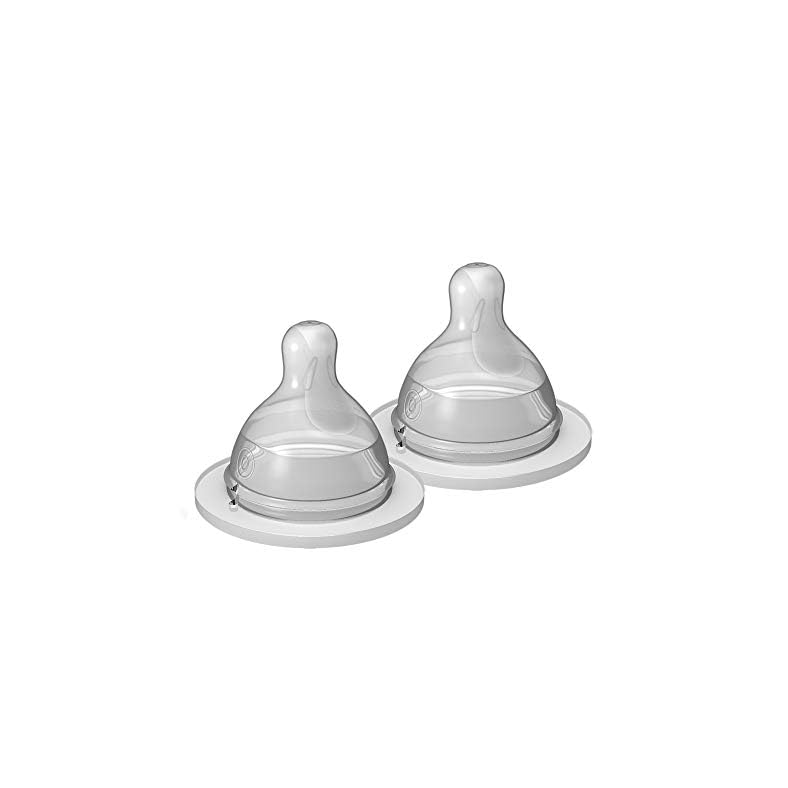 MAM Bottle Nipples Extra Slow Flow Nipple Size 0, for Newborn Babies and Older, SkinSoft Silicone Nipples for Baby…