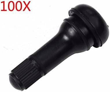 100X TR 413 Snap-In Tire Valve Stems Short Black Rubber Most Popular Valve