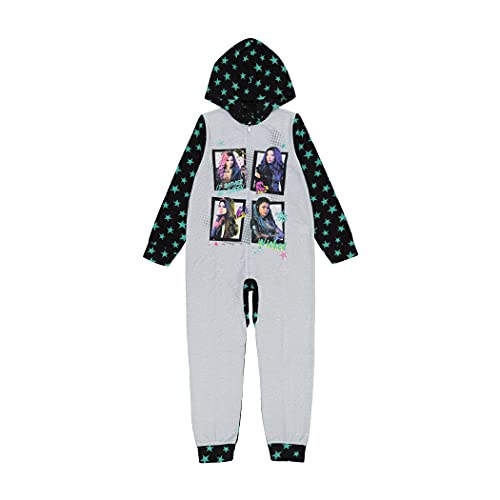 Disney Girls' Descendants Footless One Piece Fleece, Wicked Girls, 4