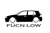 stickout_stickers FUCN LOW VOLKSWAGEN GTI GOLF TDI MKIV MK4 CAR WINDOW STICKER VINYL DECAL