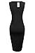 Meaneor Women's Classic Slim Fit Bodycon Sleeveless Sexy Dress Black S