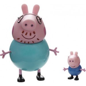 Peppa Pig. Pack 2 figures George and Daddy Pig: Amazon.co.uk: Toys & Games