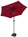 Patiorama 7.5 FT Patio Market Umbrella, Outdoor Table Umbrella, Portable Sun Umbrella, 6 Rids, w/Push Button Tilt, Crank, Polyester Canopy for Garden, Poolside, Lawn, Deck, Backyard (Dark Red)