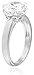 Amazon Essentials Platinum-Plated Sterling Silver Solitaire Ring set with Round Infinite Elements Cubic Zirconia (3 cttw), Size 8 (previously Amazon Collection)