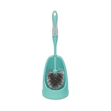 Spotzero by Milton Slim Toilet Brush with Caddy (Aqua Green)