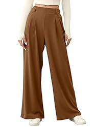 EVALESS Women's Wide Leg Pants with Pockets High