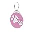 PetTouchID Smart Pet ID Tag, QR Code, NFC Scan, Online Pet Page, GPS Location (PINK Paws)