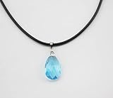 Sword Art Online SAO kirito yuki asuna YUI heart Crystal Necklace Blue Charm