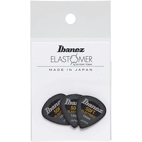 IBANEZ BEL16ST10SHBK - Púas de elastómero suaves, color negro neblinoso, 3 unidades