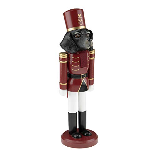 Clever Creations Traditional Wooden Collectible Dog Nutcracker | Festive Christmas Decor | 14" Tall Perfect for Shelves and Tables
