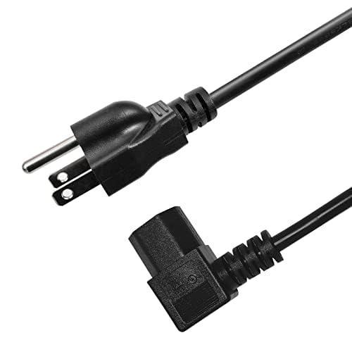 Photo 1 of 3 Prong Right Angle Power Cable 3ft Heavy Duty AC Cables forC13 Angle Type Cable, ?90 Degree Power Cable, PC Monitor TV,3 Pin Connector, Universal Power Cord, Computer Left Angle Power Cord,18 AWG…