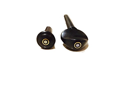 Tuning Pegs and Endpin with Parisian Eye for 4/4 Violin made from Genuine Indian Ebonywood