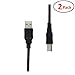 USB 2.0 Cable, A-Male to B-Male USB 2.0 Cable, GearIT (1 Foot 0.3 Meters) (2 Pack) High Speed Printer Scanner Device Cable - Black