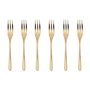 Sambonet Set met 6 vorken Dolce knop PVD goud