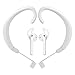 Straps Holder Compatible for Airpods, Paired Wireless Hook Accessories Holders Replacement with Airpods [One for Left and One for Right], White