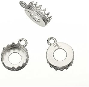 10 Pack - Round Bezel Cup Setting 10 Mm Findings Silver 925 Pendant Earring 283