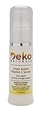 Deko Triple Action Vitamin C Serum with Hyaluronic Acid & Aloe for Wrinkles and anti aging, Sun & Age Spots, Acne Scars, Dark Circles & More