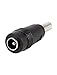 uxcell 5.5mm x 2.5mm Male Connector to 5.5mm x 2.1mm Female Jack DC Power Adapter Black