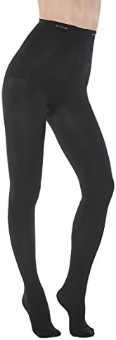 VivaLeg Secret Fit High-Waisted Tights Stockings (Black, M)
