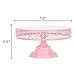 Amalfi Decor Cake Stand, Round Metal Pedestal Holder, Pink, 12 Inches