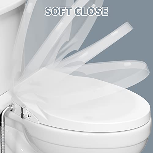 Hibbent Bidet Toilet Seat,Bidet Toilet Attachment,Elongated Toilet Seat