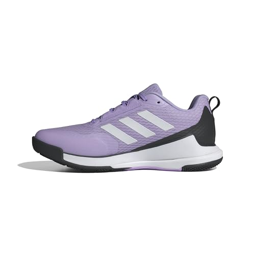 adidas Mujer Novaflight 2 Indoor Shoes, Powder Plum/Zero Metalic/Core Black, 45 1/3 EU