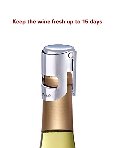 OWO Wine Stoppers, Prosecco Wine & Champagne Stoppers, Wine Saver, Bottle Sealer Keeps Wine Fresh, Keeps any Bottle of Bubbly as Fresh the Day it was Popped! by OWO - Thumbnail 3