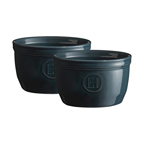 Emile Henry Made in France 5 oz Ramekin (Set of 2), 3.5" by 2", Blue Flame