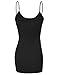 RT1002 Ladies Adjustable Spaghetti Strap Basic Long Cami Tank Top Black L