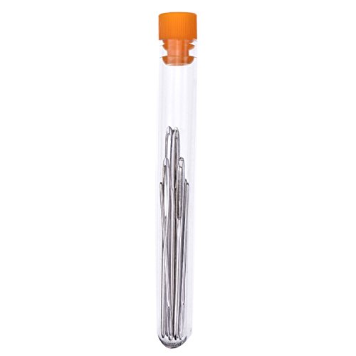 Cutelec Blunt Needles 15-pack, Large-eye Steel Yarn Knitting Needles Tapestry Sewing Needles