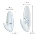 Command Designer Hooks Variety Pack, White, 2-Small, 2-Medium, 4-Strips, Organize & Decorate Damage-Free