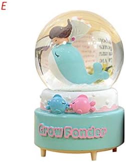 ditional Crystal Balls Music Box, Dolphin Girl Kissing Shaped Luminous Music Box, Christmas Valentine's Day Birthday Holiday Year's Gift Sturdy