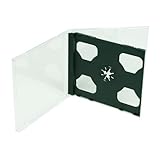 100 x Double Slimline CD Jewel Boxes with Dark Grey / Black Pivot Tray #CD2R10DG (HOLDS 2 CDS IN THE SPACE OF ONE STANDARD SIZED JEWEL BOX!)