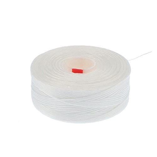 The BeadsmithLon Beadworking Thread – 12-Pack White Color – Size D, .11mm, Tex45, 78 Yard (71.32 Meter) Spools – Used for Stitch, Loom Warping, Off-Loom Netting & Other Beadwork