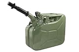 Wavian USA JC0010KVS Authentic NATO Jerry Fuel Can and Spout System Khaki (10 Litre)