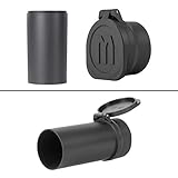 Monstrum Tactical Rubberized Flip-Up Rifle Scope Objective Lens Cover with Universal Attachable Sunshade
