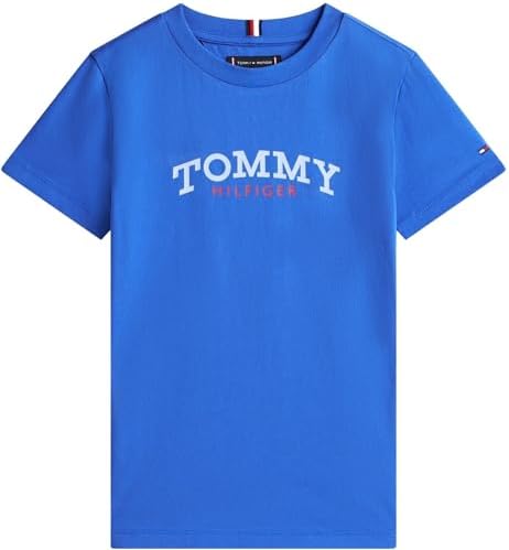 Bambino T-Shirt Maniche Monogram Graphic in Cotone, Blu (Empire Blue), 4 Anni