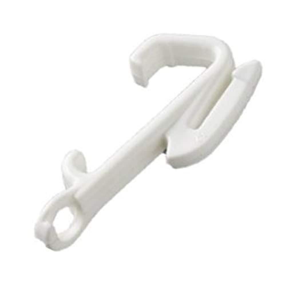 Merriway BH06733 (100 Pcs) Curtain Glider Hooks White Plastic to fit Swish Sologlide - Pack of 100 Pieces