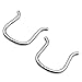 JOVIVI 14Ga, 16Ga 316L Surgical Steel U-Shaped Septum Retainer with Flared Ends, 2pc (Gauge=16g(1.2mm))
